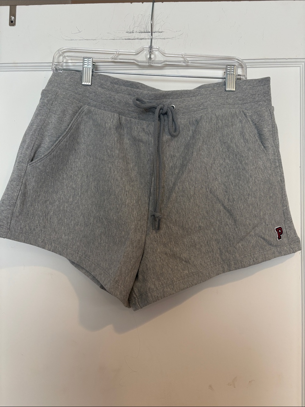 PINK Victoria's Secret Heather Gray Knit Drawstring Athletic Shorts